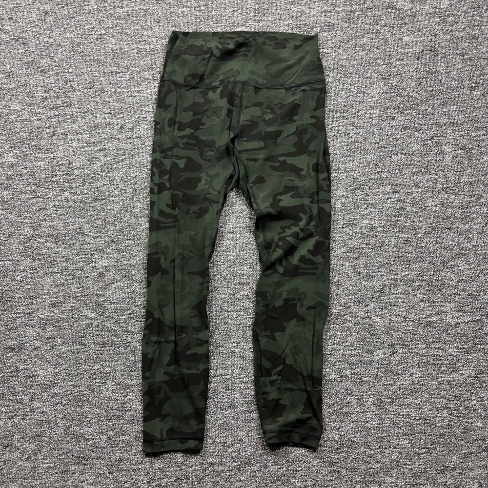 Lululemon Athleisure Wunder Under High-Rise Legging Camo Dark Olive Size 4‎
